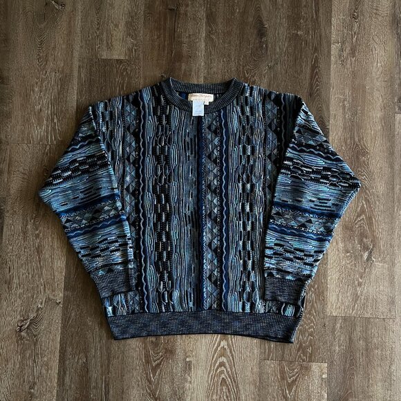 Vintage Norm Thompson Coogi Style Knit Sweater Size Large